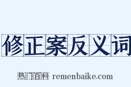 修正案反义词是什么意思的图片
